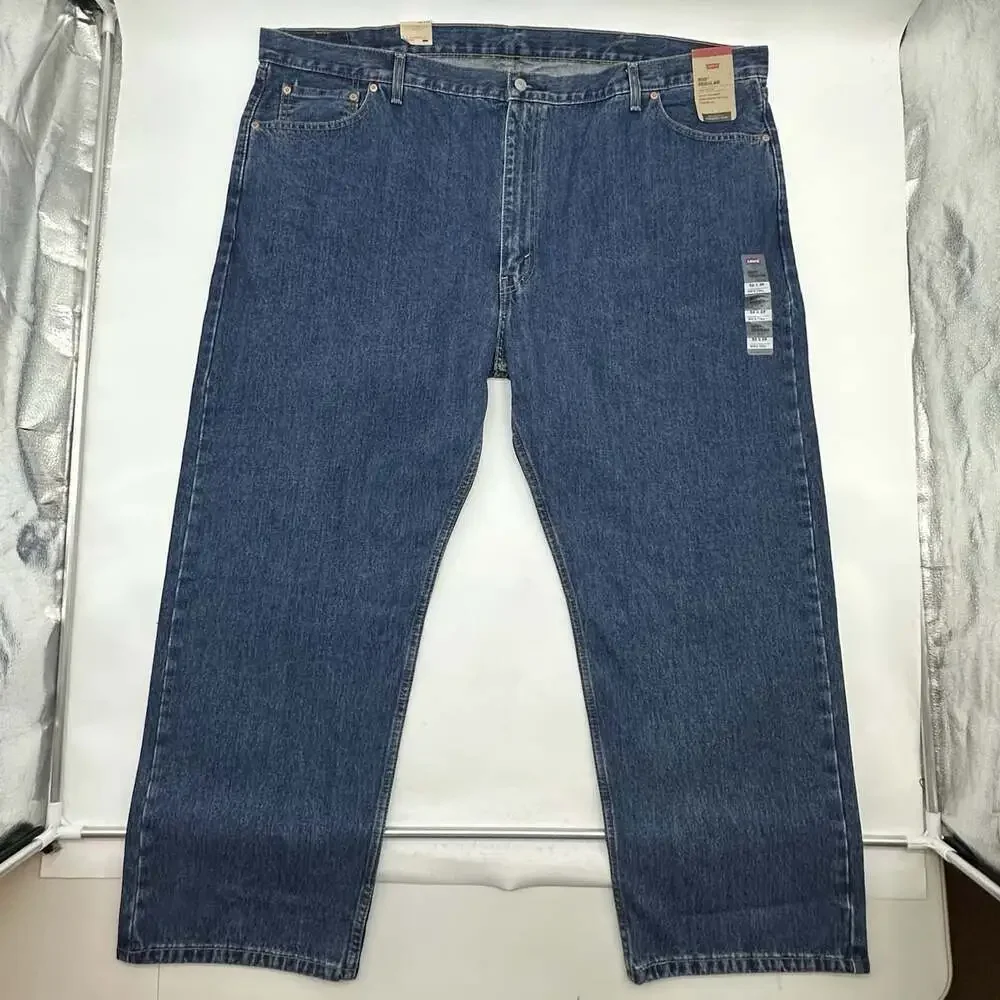 Levi's 505 Regular Fit Big & Tall Size 52x29 Straight Leg Medium Wash Jeans NWT
